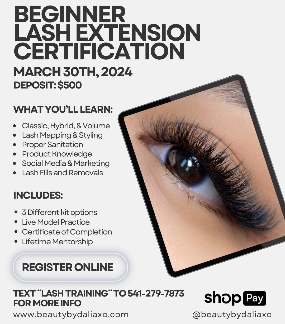 Beginner Lash Extension Masterclass