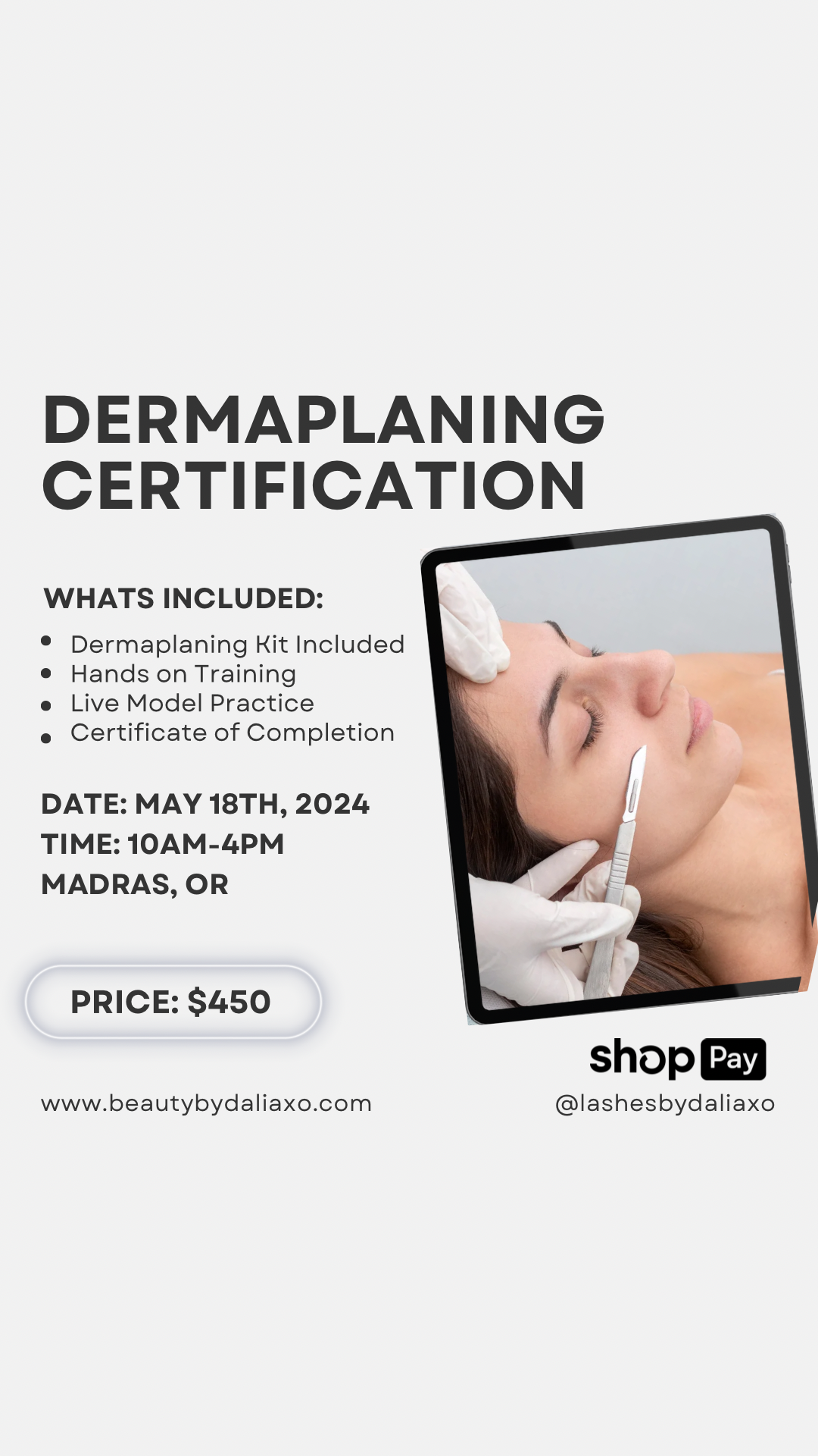 Dermaplaning Certification Course